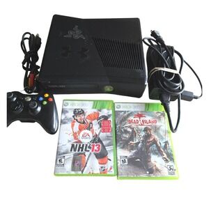 Microsoft Xbox 360 S 320GB Console Bundle Black Model 1439 NHL 13 Dead Island